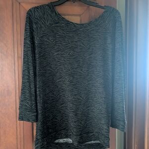 Market & Spruce Gray Relaxed Blouse